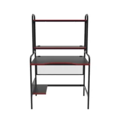 ICarus Mesh Gaming Desk With Wood Desktop - X Rocker