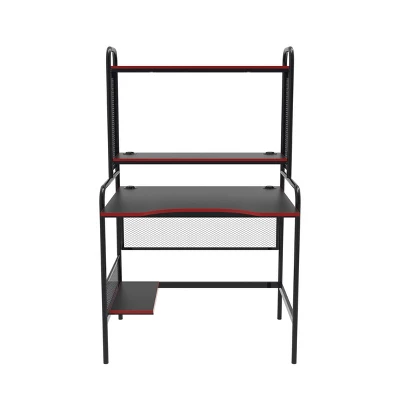 ICarus Mesh Gaming Desk With Wood Desktop - X Rocker 1 ICarus Mesh Gaming Desk With Wood Desktop - X Rocker