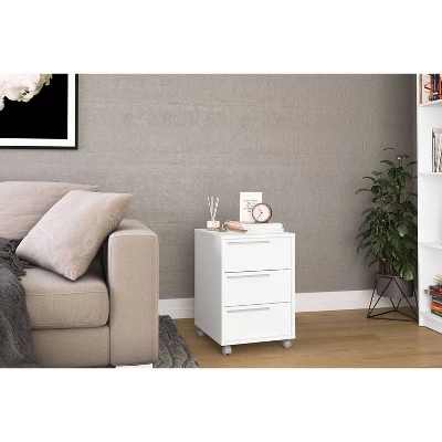 Maia 3 Drawer File Cabinet White - Polifurniture 2 Maia 3 Drawer File Cabinet White - Polifurniture - Image 2