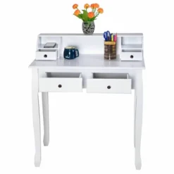 Costway Home Office Computer Desk Writing Desk With 4 Drawer White -WorkHaven Sales Shop GUEST ac64fe5a c732 4b52 97e2 ded879d65ae4