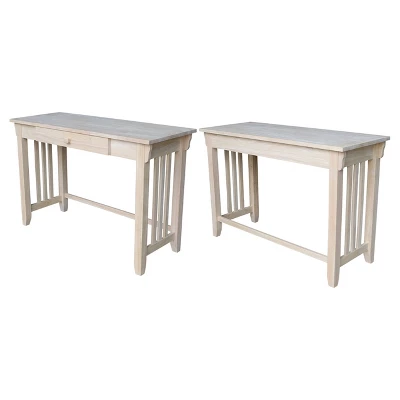 Mission Desk With Drawer - Unfinished - International Concepts 3 Mission Desk With Drawer - Unfinished - International Concepts - Image 3