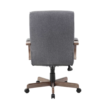 Modern Conference Chair Slate Gray/Driftwood - Boss Office Products 1 Modern Conference Chair Slate Gray/Driftwood - Boss Office Products