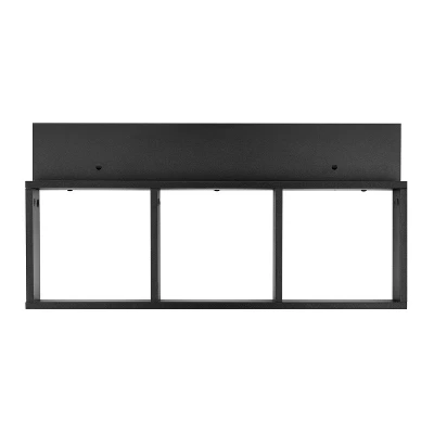 31.5" X 15.7" Rustic Floating Triple Cubby Shelf - Danya B. 8 31.5" X 15.7" Rustic Floating Triple Cubby Shelf - Danya B. - Image 8