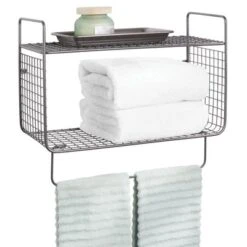 MDesign 2 Tier Storage Organizer Bath Shelf With Towel Bar, Wall Mount 17 MDesign 2 Tier Storage Organizer Bath Shelf With Towel Bar, Wall Mount -WorkHaven Sales Shop GUEST adcbb944 834e 4bea 9015 4800d795f6a9