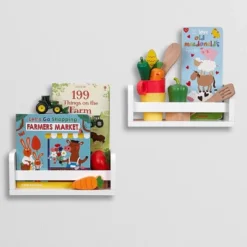 RiverRidge Home Kids’ Book Nook Bench With Cubbies And 2 Bonus 10'' Floating Wall Bookshelves White - RiverRidge -WorkHaven Sales Shop GUEST adee4863 3a76 44ff 9c2f 65d41d614452 1