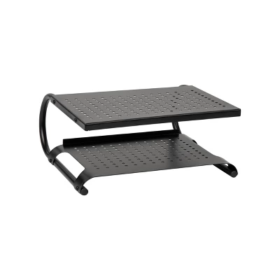 Mind Reader Monitor Stand/Riser 2 Tier Ventilated Metal Black 3 Mind Reader Monitor Stand/Riser 2 Tier Ventilated Metal Black - Image 3