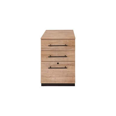 Abbott Contemporary 3 Drawer Wood Laminate File Cabinet Light Brown - Martin Furniture 1 Abbott Contemporary 3 Drawer Wood Laminate File Cabinet Light Brown - Martin Furniture
