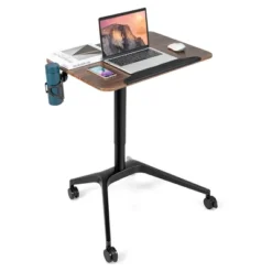 Costway Pneumatic Standing Desk Tilting Adjustable Laptop Cart Mobile Podium Cup Holder 17 Costway Pneumatic Standing Desk Tilting Adjustable Laptop Cart Mobile Podium Cup Holder -WorkHaven Sales Shop GUEST b12de1db e91a 4fae bb4b 1005764f6572
