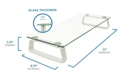 Mount-It! Glass Computer Monitor Riser And Laptop Stand | Clear Flat Screen Display Stand, Desktop Shelf And Organizer, Glass & Aluminum Construction -WorkHaven Sales Shop GUEST b17b1ddd 1099 4a4b 9c10 71b5d04a2778