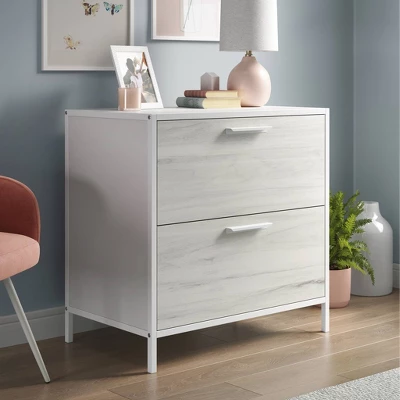 Boulevard Cafe 2 Drawer File Cabinet White - Sauder 1 Boulevard Cafe 2 Drawer File Cabinet White - Sauder
