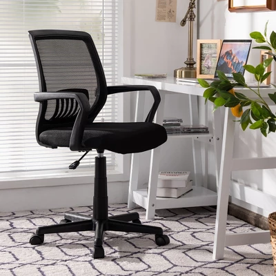 Costway Mid-Back Office Executive Chair Mesh Chair Height Adjustable W/ Lumbar Support 1 Costway Mid-Back Office Executive Chair Mesh Chair Height Adjustable W/ Lumbar Support