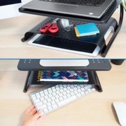 Mount-It! 2 Tier Desk Organizer Riser | Computer Monitor Stand With Keyboard Storage Shelf For Desktops, Laptops, Printers, Home Office Space Saver -WorkHaven Sales Shop GUEST b29c58ac 0f96 43bd 9f94 9837b95e9bd2