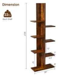 Tangkula Modern Multi-Layer Bookshelf Floor Standing Bookcase W/Anti-fall Device Storage Rack For Home Office Rustic -WorkHaven Sales Shop GUEST b2ab3f6c 6a96 4302 8174 c1bbd76bb8f8