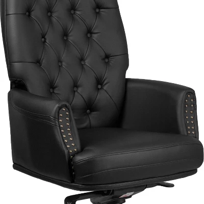 Emma And Oliver High Back Traditional Button Tufted Multifunction Swivel Ergonomic Office Chair 5 Emma And Oliver High Back Traditional Button Tufted Multifunction Swivel Ergonomic Office Chair - Image 5
