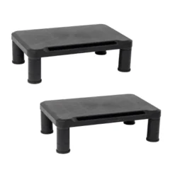 Mind Reader 2pk Small Plastic Monitor Stands Black -WorkHaven Sales Shop GUEST b4f2fe41 dd1f 4a50 931c 8c1112c7b80b