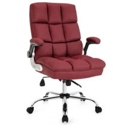 Costway High Back Big & Tall Office Chair Adjustable Swivel W/Flip-up Arm -WorkHaven Sales Shop GUEST b58760c5 5b4e 4269 ab48 a9a4a56bf76d