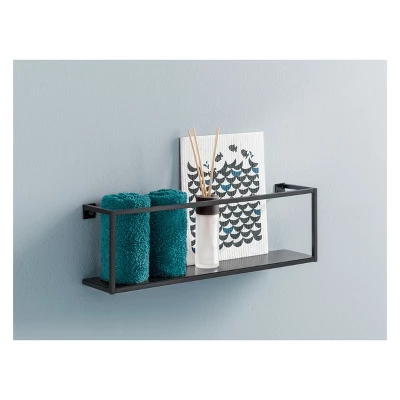 Floating Wall Shelf - Black 1 Floating Wall Shelf - Black
