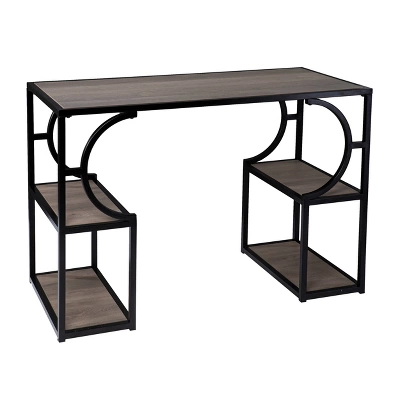 Vikrin Writing Desk With Storage Natural/Black - Aiden Lane 1 Vikrin Writing Desk With Storage Natural/Black - Aiden Lane