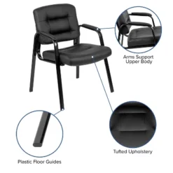 Flash Furniture Darwin Flash Fundamentals Black LeatherSoft Executive Reception Chair With Black Metal Frame -WorkHaven Sales Shop GUEST b6f52b18 ecd5 4cf3 a796 a69b990c4555