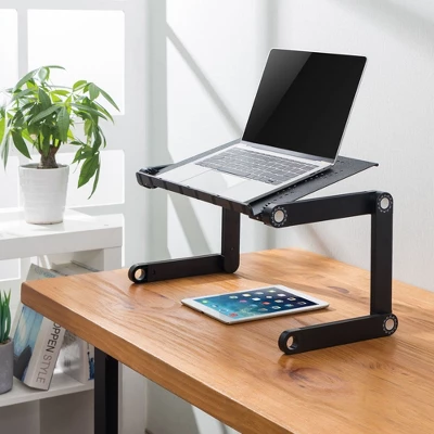 Mount-It! Adjustable Laptop Stand | Portable Standing Desk | Large Size Aluminum Bed Lap Tray Lightweight And Multi-Functional For Work, School & Home 5 Mount-It! Adjustable Laptop Stand | Portable Standing Desk | Large Size Aluminum Bed Lap Tray Lightweight And Multi-Functional For Work, School & Home - Image 5