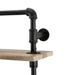 2-Tier Olivia Pipe Wall Shelf Unit With Hanging Rod Black/Rustic - Danya B. 9 2-Tier Olivia Pipe Wall Shelf Unit With Hanging Rod Black/Rustic - Danya B. -WorkHaven Sales Shop GUEST b8c3b6dc a8da 447e 80db 2b65a528cae2