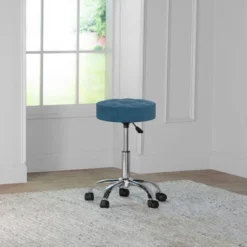 24.5" Nora Tufted Backless Adjustable Metal Vanity And Office Stool With Casters - Hillsdale Furniture 21 24.5" Nora Tufted Backless Adjustable Metal Vanity And Office Stool With Casters - Hillsdale Furniture -WorkHaven Sales Shop GUEST b9279551 15de 4132 a99e c8760e8ff51e