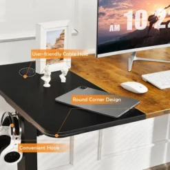 55''x28'' Electric Standing Desk Height Adjustable Sit Stand Desk W/USB Port BrownBlack -WorkHaven Sales Shop GUEST b952e993 cf25 4484 b42f 9d6950527773