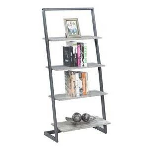 57" Graystone 4 Tier Ladder Bookshelf - Breighton Home 1 57" Graystone 4 Tier Ladder Bookshelf - Breighton Home