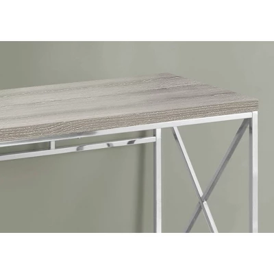 Chrome Metal Computer Desk - Dark Taupe - EveryRoom 2 Chrome Metal Computer Desk - Dark Taupe - EveryRoom - Image 2