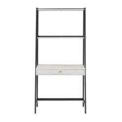 3pc Neveah Marble Ladder Desk And Bookcase Set Matte Black - Inspire Q -WorkHaven Sales Shop GUEST ba52f7f6 80e0 489c bb55 d0d64fc8fc78