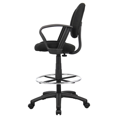 Drafting Stool With Footring And Loop Arms - Boss Office Products 4 Drafting Stool With Footring And Loop Arms - Boss Office Products - Image 4