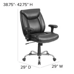 Flash Furniture HERCULES Series Big & Tall 400 Lb. Rated Swivel Ergonomic Task Office Chair With Deep Tufted Seating And Adjustable Arms -WorkHaven Sales Shop GUEST ba5f277c 5edb 4449 9598 ec3a2de2ebef