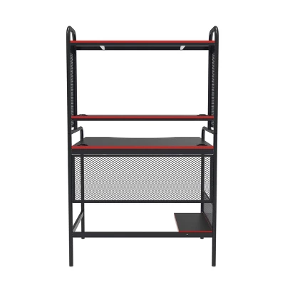 ICarus Mesh Gaming Desk With Wood Desktop - X Rocker 3 ICarus Mesh Gaming Desk With Wood Desktop - X Rocker - Image 3