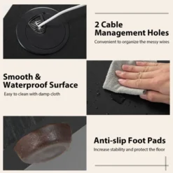 Tangkula L-Shaped Office Computer Desk W/ Spacious Desktop & 2-Tier Open Shelves Black 17 Tangkula L-Shaped Office Computer Desk W/ Spacious Desktop & 2-Tier Open Shelves Black -WorkHaven Sales Shop GUEST ba8332a3 cba0 4b99 945a 526a7416b85b