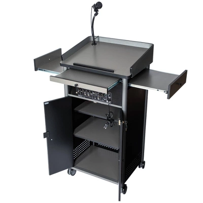 Greystone Lectern With Sound Lecture Podium Charcoal Slate - Hampden Furnishings 4 Greystone Lectern With Sound Lecture Podium Charcoal Slate - Hampden Furnishings - Image 4