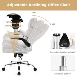Costway High Back Big & Tall Office Chair Adjustable Swivel W/Flip-up Arm -WorkHaven Sales Shop GUEST bb557d08 b580 479f ae1d 92233278ea71