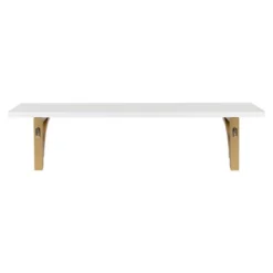 36" X 9" Corblynd Traditional Wood Wall Shelf White/Gold - Kate And Laurel 7 36" X 9" Corblynd Traditional Wood Wall Shelf White/Gold - Kate And Laurel -WorkHaven Sales Shop GUEST bb8adace 9f77 4c59 a211 944839eb769a