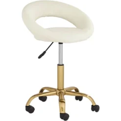 55 Downing Street Briar Gold And White Faux Leather Adjustable Office Chair 14 55 Downing Street Briar Gold And White Faux Leather Adjustable Office Chair -WorkHaven Sales Shop GUEST bbae26a4 9e3a 4098 834d 367614708d4f