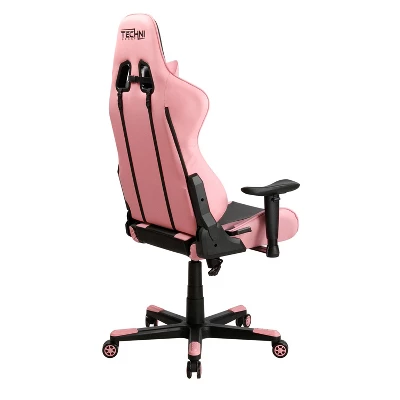 Ergonomic High Back Racer Style PC Gaming Chair Pink - Techni Sport 9 Ergonomic High Back Racer Style PC Gaming Chair Pink - Techni Sport - Image 9
