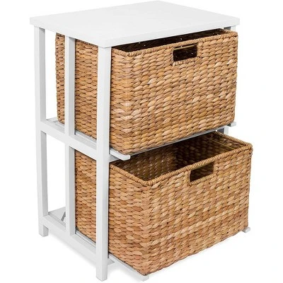 BirdRock Home Seagrass 2-Tier File Cubby Cabinet - Natural 5 BirdRock Home Seagrass 2-Tier File Cubby Cabinet - Natural - Image 5