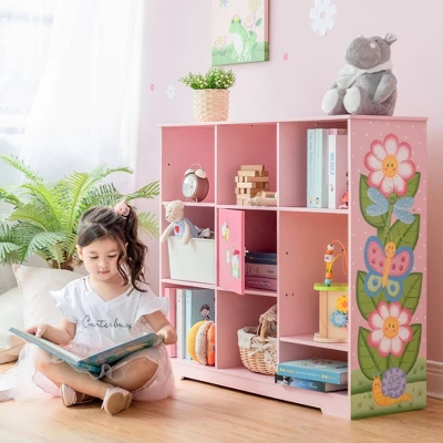 Magic Garden Adjustable Cube Bookshelf Pink - Fantasy Fields By Teamson Kids 1 Magic Garden Adjustable Cube Bookshelf Pink - Fantasy Fields By Teamson Kids
