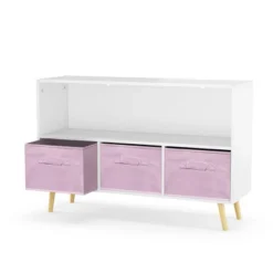 Kids Bookcase With Collapsible Fabric Drawers, Children's Book Display, Toy Storage Cabinet Organizer-ModernLuxe -WorkHaven Sales Shop GUEST bda13edf f0de 426b 94f3 cc4495f0f3e8