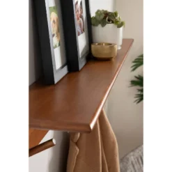 36" X 5" Alta Wood Shelf With 5 Posts Walnut Brown - Kate & Laurel All Things Decor -WorkHaven Sales Shop GUEST c0401f66 6c53 49ad ab37 d8b9af395e2d