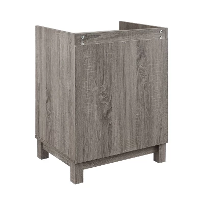 2 Drawers Filing Cabinet Wood/Gray - Linon 4 2 Drawers Filing Cabinet Wood/Gray - Linon - Image 4