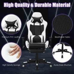 Costway Massage Gaming Chair Reclining Racing Office Computer Chair With Footrest White 16 Costway Massage Gaming Chair Reclining Racing Office Computer Chair With Footrest White -WorkHaven Sales Shop GUEST c0f7a8d9 c2fe 405e a16d 1ecfa4a7afd3