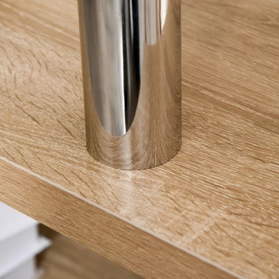 HOMCOM L-Shaped Rotating Computer Desk Home Office Study Workstation With Storage Shelves, Cabinet And Drawer For Home & Office 5 HOMCOM L-Shaped Rotating Computer Desk Home Office Study Workstation With Storage Shelves, Cabinet And Drawer For Home & Office - Image 5