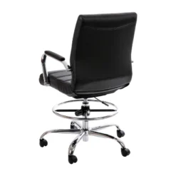 Emma And Oliver Mid-Back LeatherSoft Drafting Chair With Adjustable Foot Ring And Chrome Base 22 Emma And Oliver Mid-Back LeatherSoft Drafting Chair With Adjustable Foot Ring And Chrome Base -WorkHaven Sales Shop GUEST c220e05a 1a09 4e6b b0af 33a6394400fe