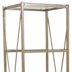 Merrick Lane 64" Modern Bookshelf Glass 4-Shelf Bookcase With Powder Coated Matte Gold Cross Braced Frame 17 Merrick Lane 64" Modern Bookshelf Glass 4-Shelf Bookcase With Powder Coated Matte Gold Cross Braced Frame -WorkHaven Sales Shop GUEST c270e642 8754 4455 a575 8f272ec824c5