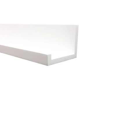 60" X 5" Picture Ledge Wall Shelf White - Inplace 3 60" X 5" Picture Ledge Wall Shelf White - Inplace - Image 3