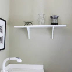 7.5" X 35" Mission Shelf With Bracket White - InPlace -WorkHaven Sales Shop GUEST c3bad507 004d 4dc5 9622 35ae40f842ad